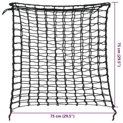 Hay Nets 2 pcs Square Black 75x75 cm PP