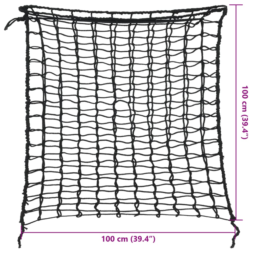 Hay Nets 2 pcs Square Black 100x100 cm PP