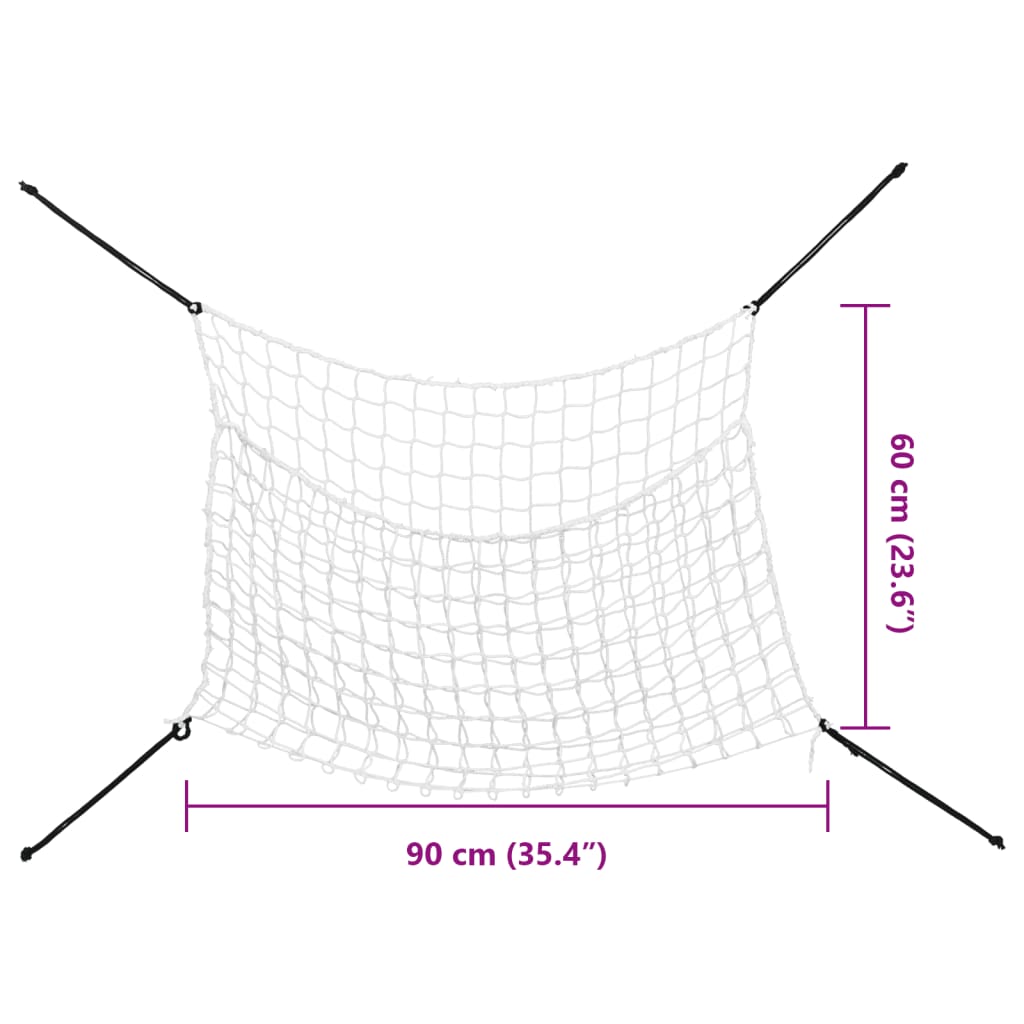 Hay Nets 2 pcs Rectangular White 90x60 cm PP