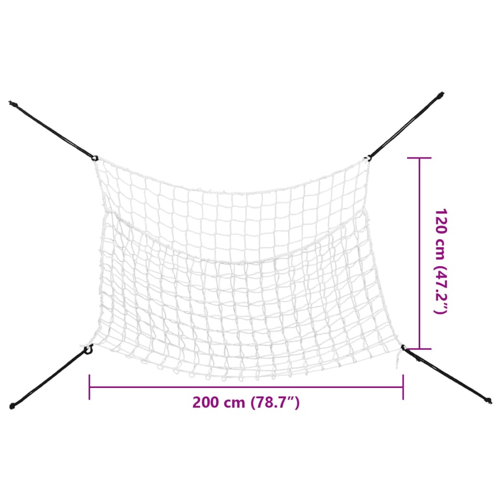 Hay Nets 2 pcs Rectangular White 200x120 cm PP