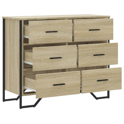 Chest of Drawers Sonoma Oak 91x35.5x74.5 cm Engineered wood