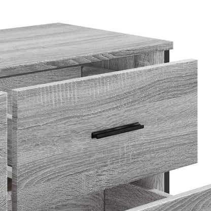 Chest of Drawers Grey Sonoma 91x35.5x74.5 cm Engineered wood