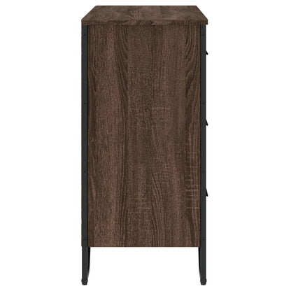 Chest of Drawers Brown Oak 91x35.5x74.5 cm Engineered wood