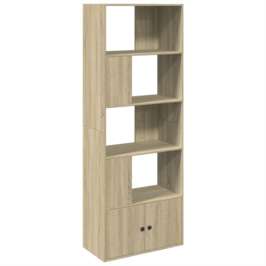 Bookcase Sonoma Oak 70x36x189 cm Engineered Wood