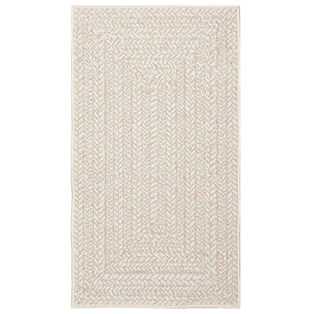 Rug ZIZUR Cream 60x110 cm Jute Look Indoor and Outdoor