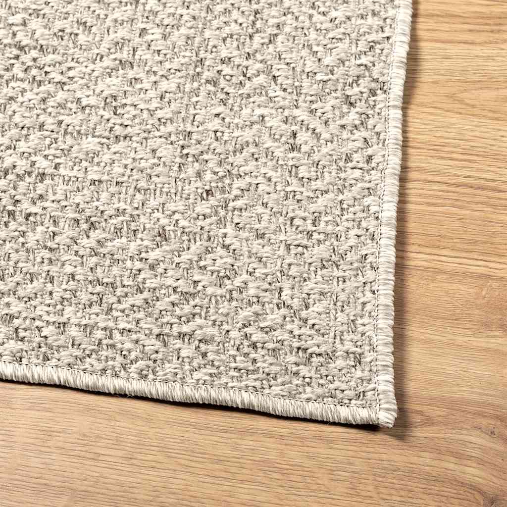 Rug ZIZUR Cream 60x110 cm Jute Look Indoor and Outdoor