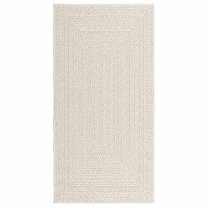 Rug ZIZUR Cream 80x150 cm Jute Look Indoor and Outdoor