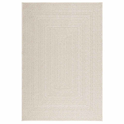 Rug ZIZUR Cream 140x200 cm Jute Look Indoor and Outdoor