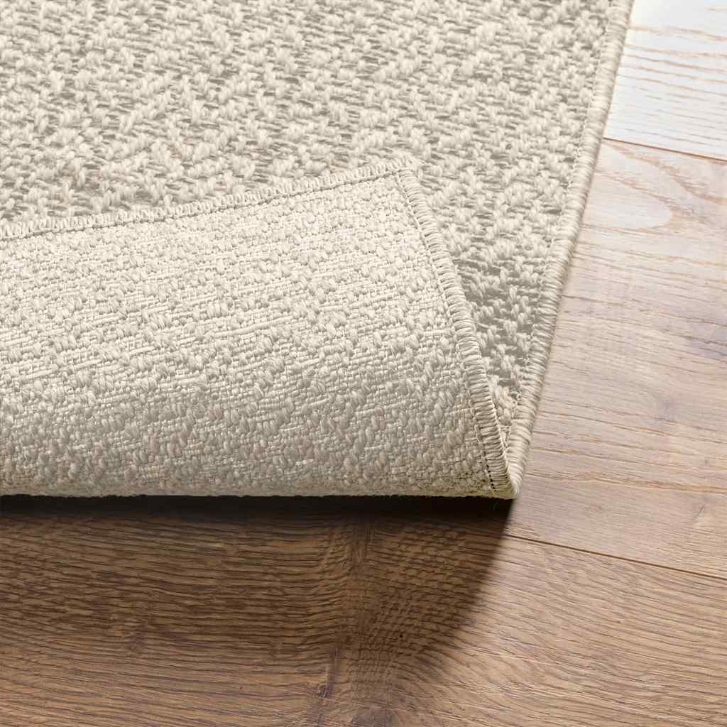 Rug ZIZUR Cream 140x200 cm Jute Look Indoor and Outdoor