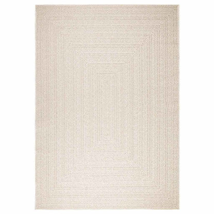 Rug ZIZUR Cream 200x290 cm Jute Look Indoor and Outdoor