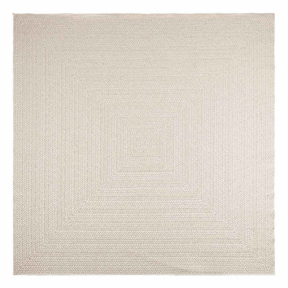 Rug ZIZUR Cream 240x240 cm Jute Look Indoor and Outdoor