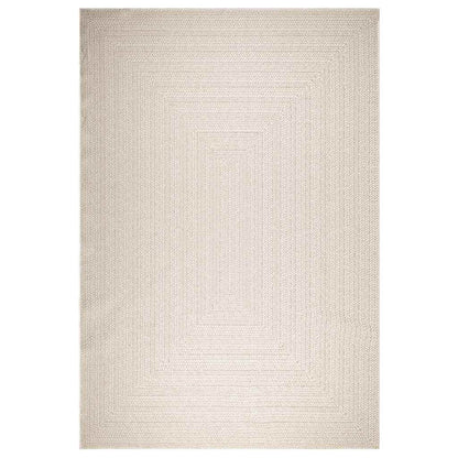 Rug ZIZUR Cream 240x340 cm Jute Look Indoor and Outdoor