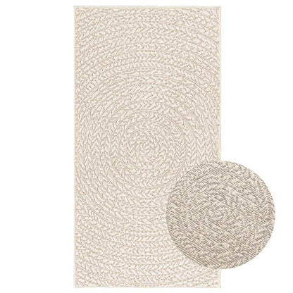 Rug ZIZUR Cream 60x110 cm Jute Look Indoor and Outdoor