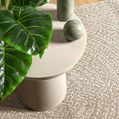 Rug ZIZUR Cream 60x110 cm Jute Look Indoor and Outdoor