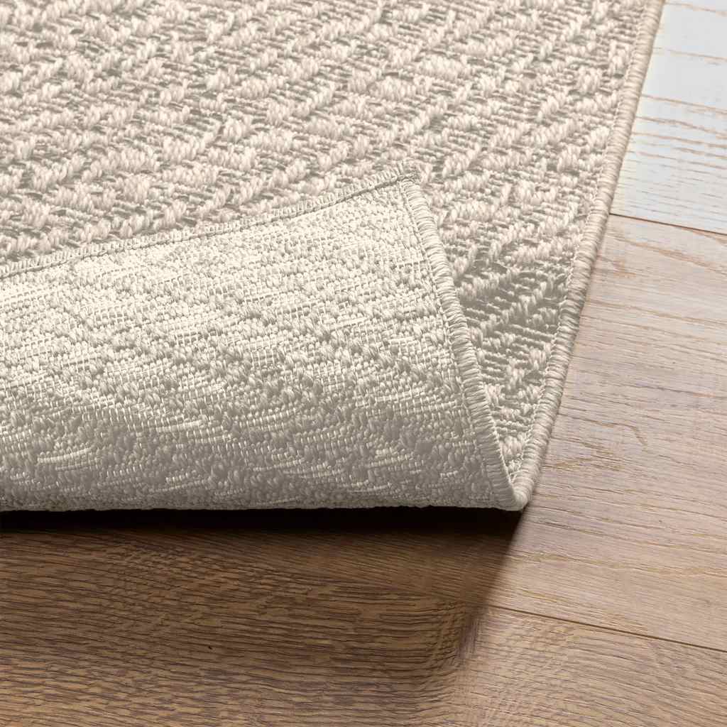 Rug ZIZUR Cream 60x110 cm Jute Look Indoor and Outdoor