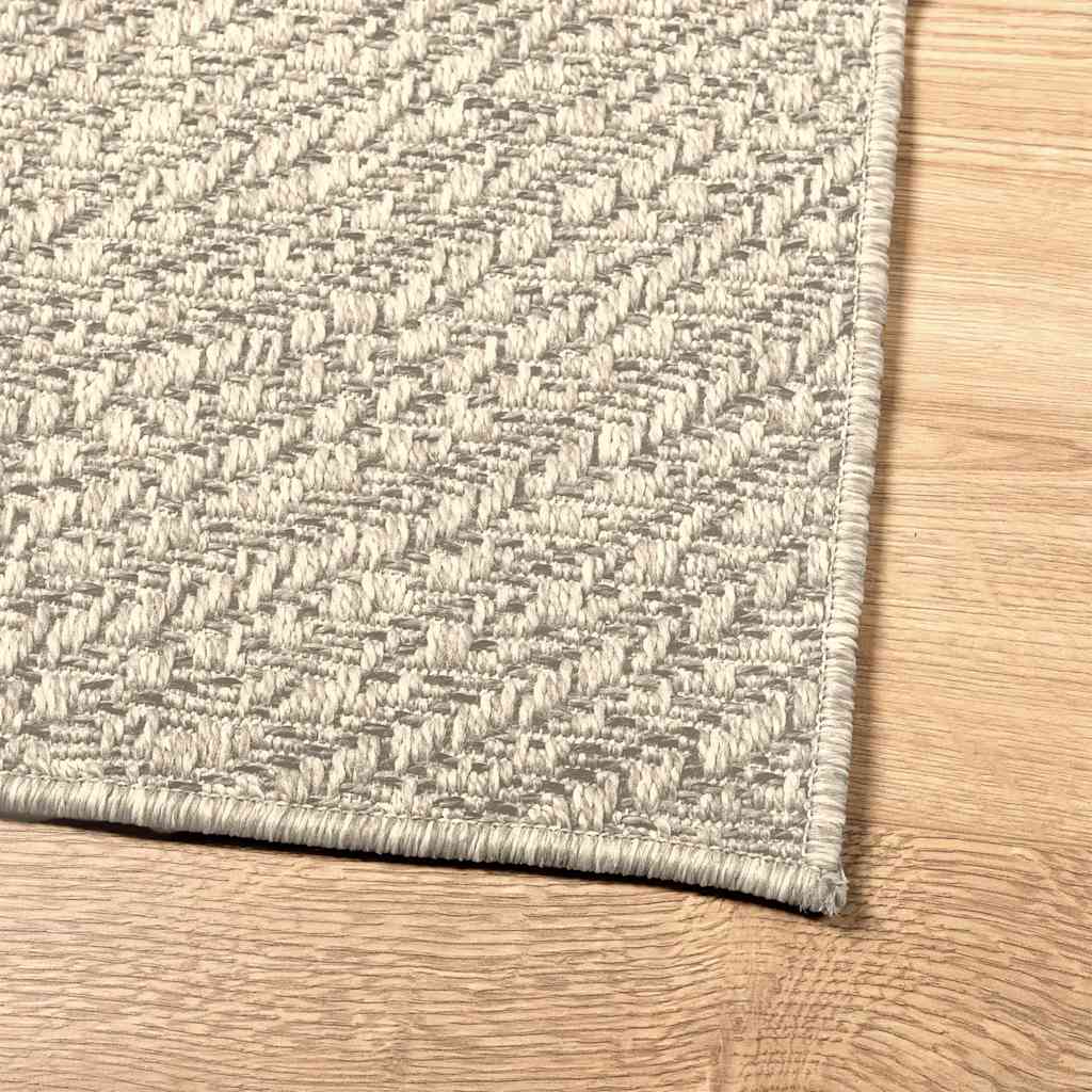 Rug ZIZUR Cream 60x110 cm Jute Look Indoor and Outdoor