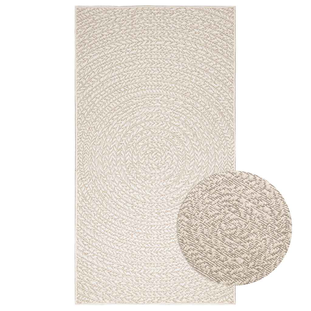 Rug ZIZUR Cream 80x150 cm Jute Look Indoor and Outdoor