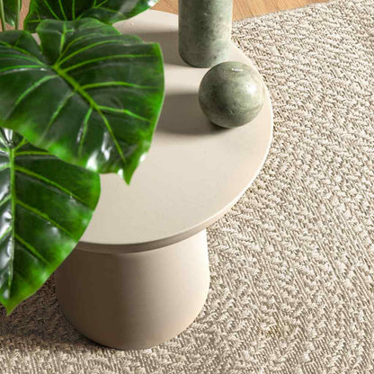 Rug ZIZUR Cream 80x150 cm Jute Look Indoor and Outdoor