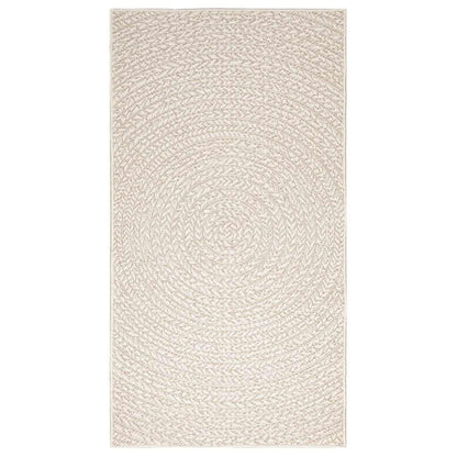 Rug ZIZUR Cream 80x150 cm Jute Look Indoor and Outdoor