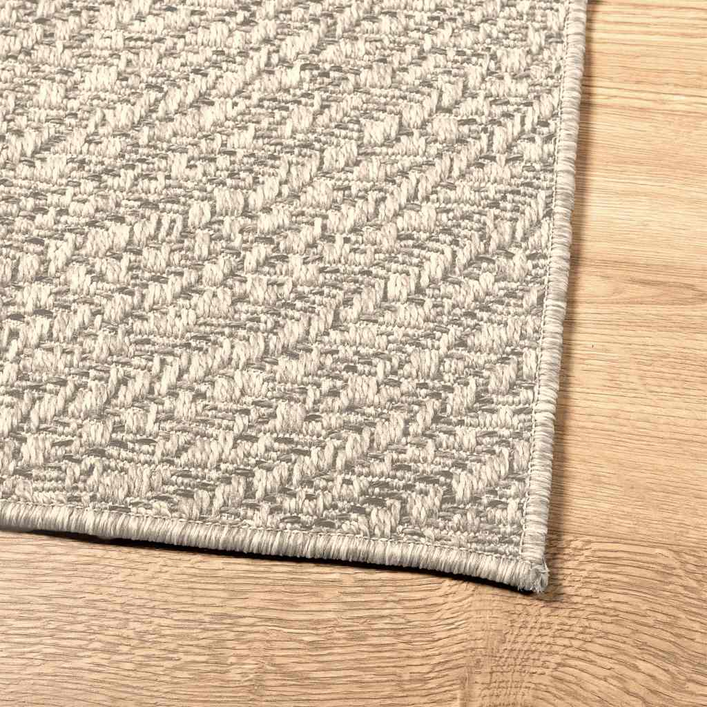 Rug ZIZUR Cream 80x150 cm Jute Look Indoor and Outdoor