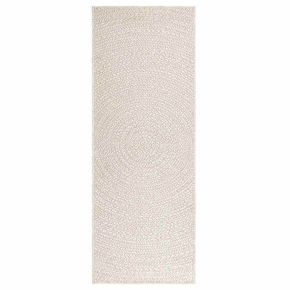 Rug ZIZUR Cream 80x200 cm Jute Look Indoor and Outdoor