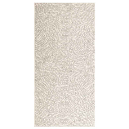 Rug ZIZUR Cream 100x200 cm Jute Look Indoor and Outdoor