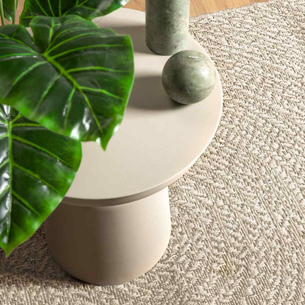 Rug ZIZUR Cream 140x200 cm Jute Look Indoor and Outdoor