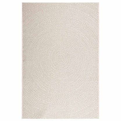 Rug ZIZUR Cream 140x200 cm Jute Look Indoor and Outdoor