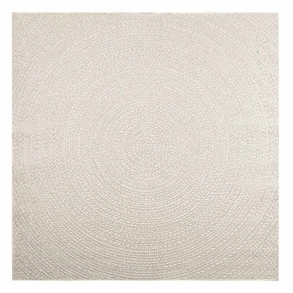 Rug ZIZUR Cream 200x200 cm Jute Look Indoor and Outdoor