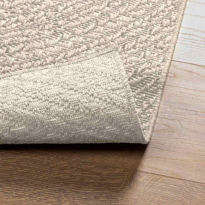 Rug ZIZUR Cream 240x240 cm Jute Look Indoor and Outdoor