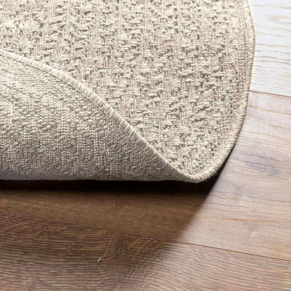 Rug ZIZUR Cream Ø 160 cm Jute Look Indoor and Outdoor