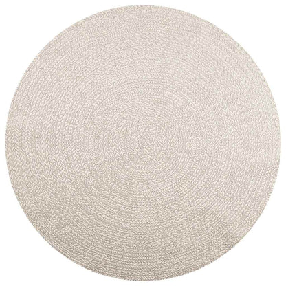 Rug ZIZUR Cream Ø 200 cm Jute Look Indoor and Outdoor