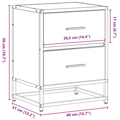 Bedside Cabinet Sonoma Oak 40x31x50 cm Engineered Wood