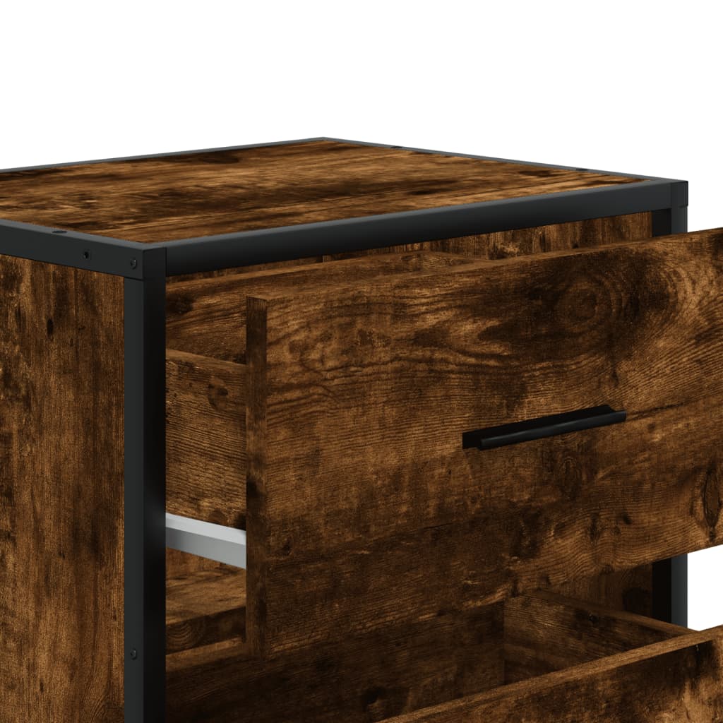 Bedside Cabinets 2 pcs Smoked Oak 40x31x50 cm Engineered Wood