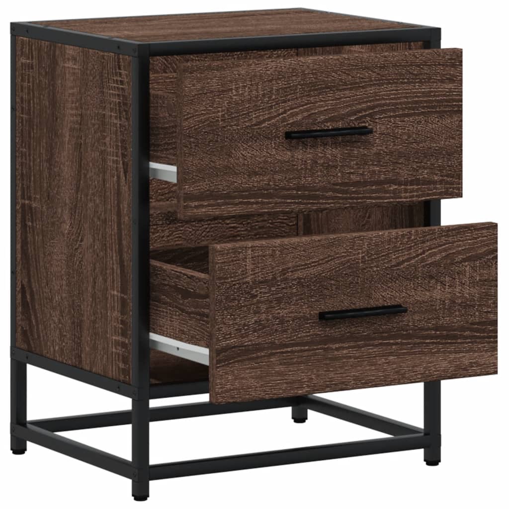 Bedside Cabinets 2 pcs Brown Oak 40x31x50 cm Engineered Wood