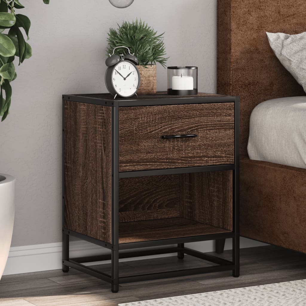 Bedside Cabinets 2 pcs Brown Oak 40x31x50 cm Engineered Wood