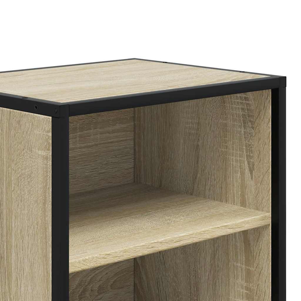 Bedside Cabinets 2 pcs Sonoma Oak 40x31x50 cm Engineered Wood and Metal