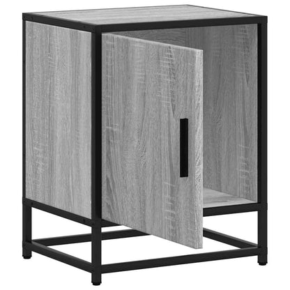 Bedside Cabinets 2 pcs Grey Sonoma 40x31x50 cm Engineered Wood and Metal