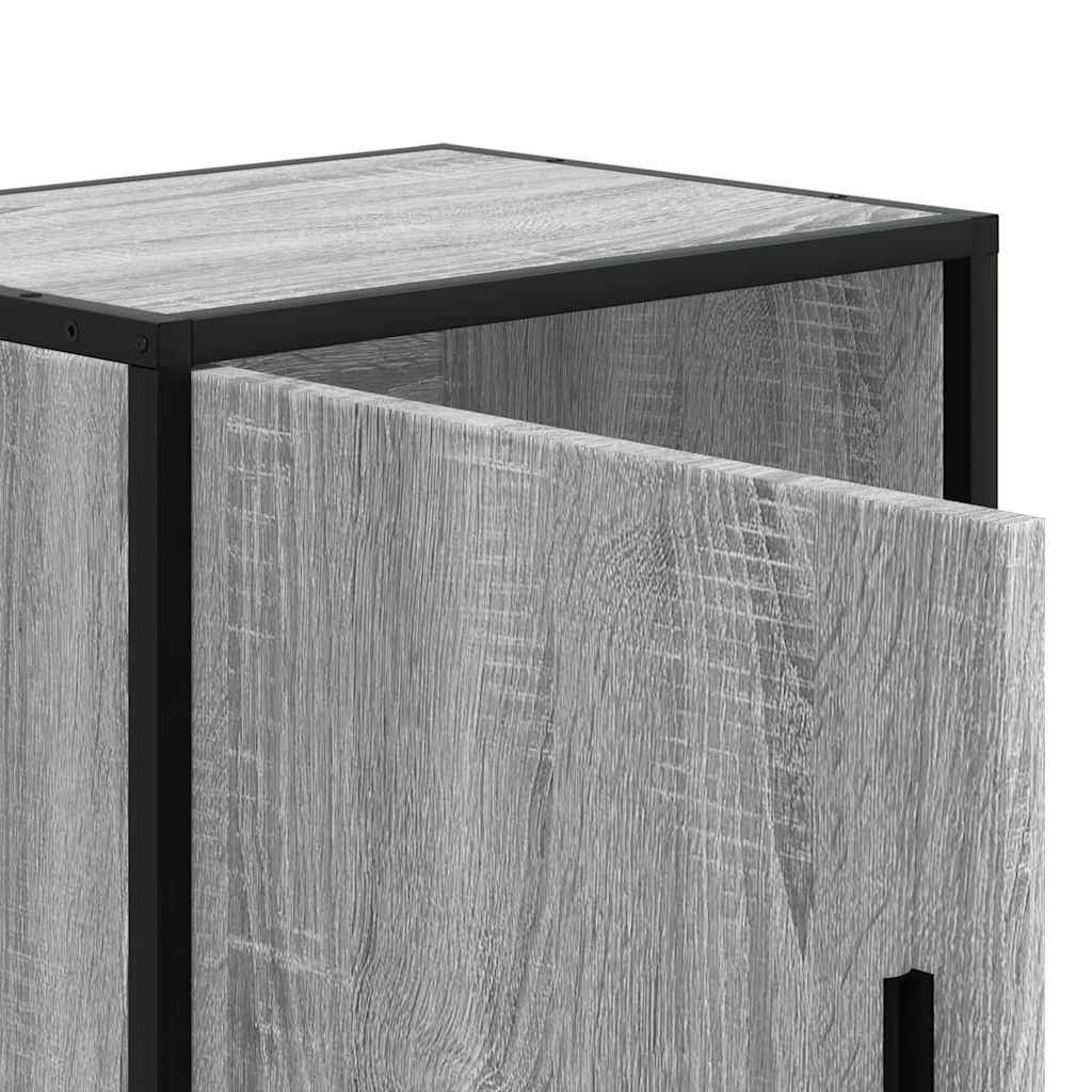 Bedside Cabinets 2 pcs Grey Sonoma 40x31x50 cm Engineered Wood and Metal