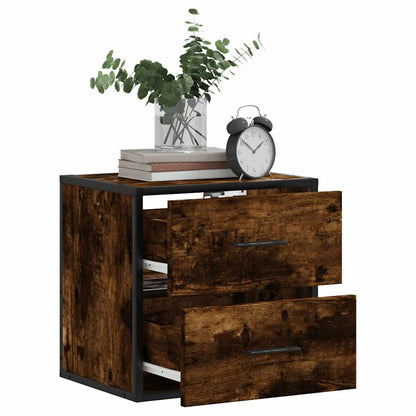 Wall-mounted Bedside Cabinet Smoked Oak 40x31x39.5 cm