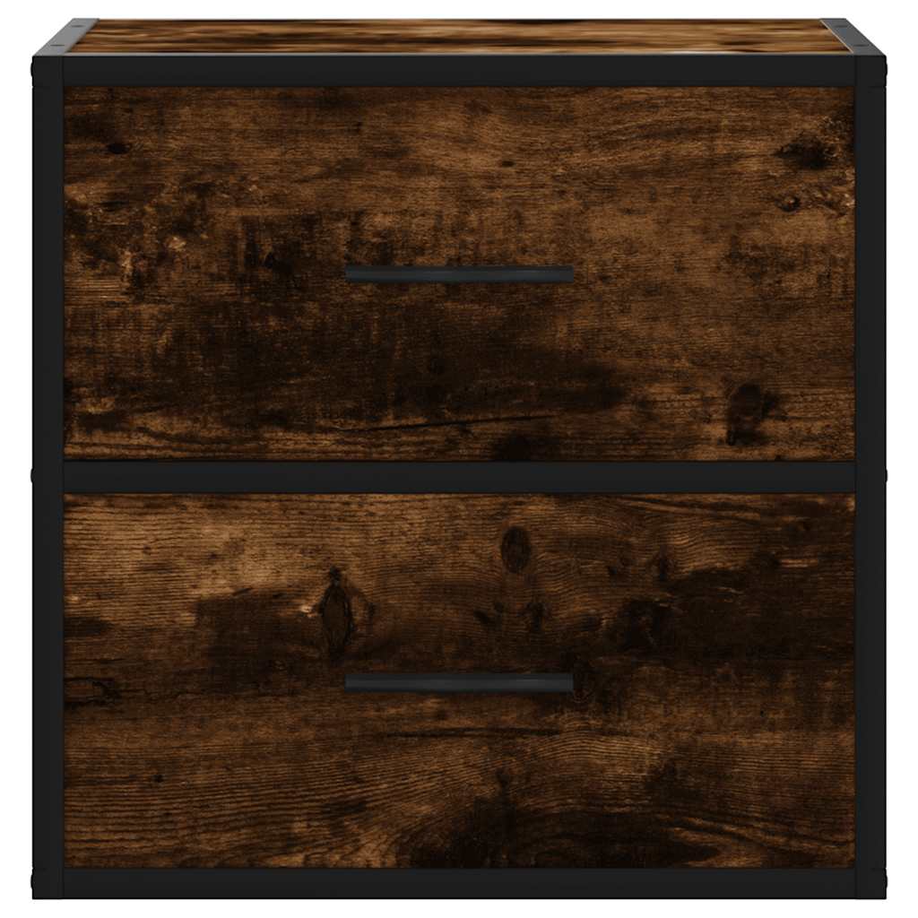 Wall-mounted Bedside Cabinet Smoked Oak 40x31x39.5 cm