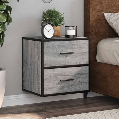 Wall-mounted Bedside Cabinets 2 pcs Grey Sonoma 40x31x39.5 cm