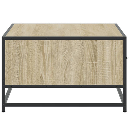 Coffee Table Sonoma Oak 90x57x35 cm Engineered Wood and Metal