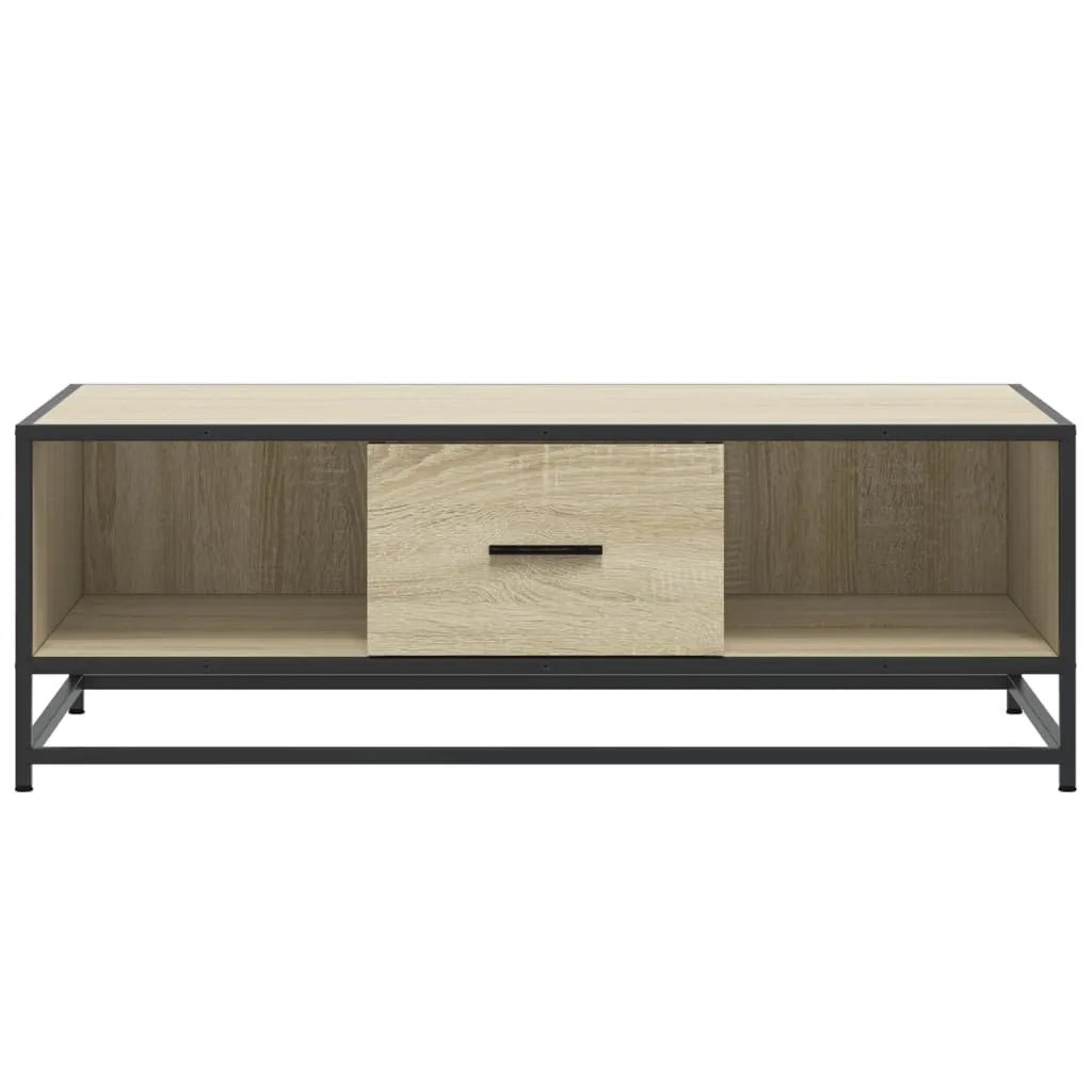 Coffee Table Sonoma Oak 100x57x35 cm Engineered Wood and Metal