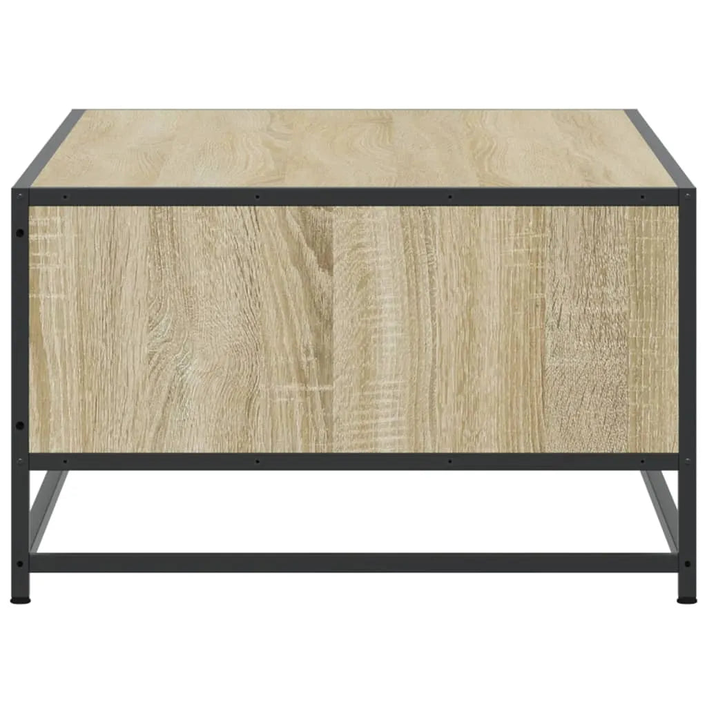 Coffee Table Sonoma Oak 100x57x35 cm Engineered Wood and Metal