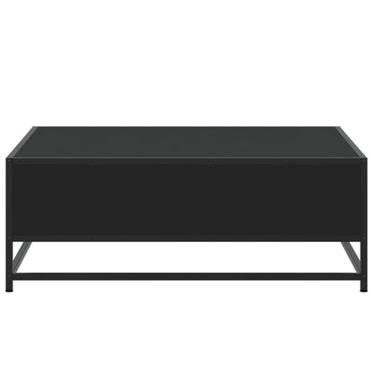 Coffee Table Black 80x80x30 cm Engineered Wood and Metal