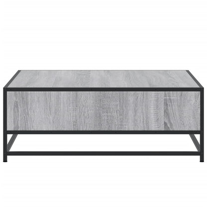 Coffee Table Grey Sonoma 80x80x30 cm Engineered Wood and Metal