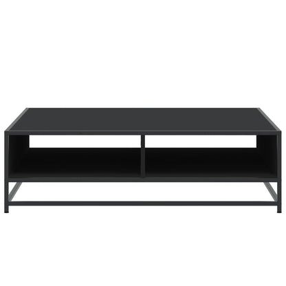 Coffee Table Black 100x100x30 cm Engineered Wood and Metal