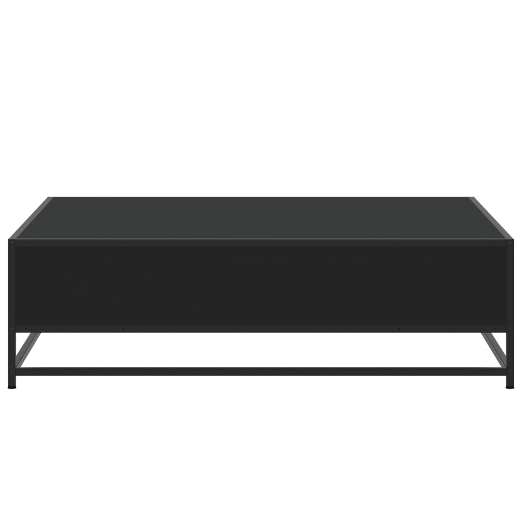 Coffee Table Black 100x100x30 cm Engineered Wood and Metal