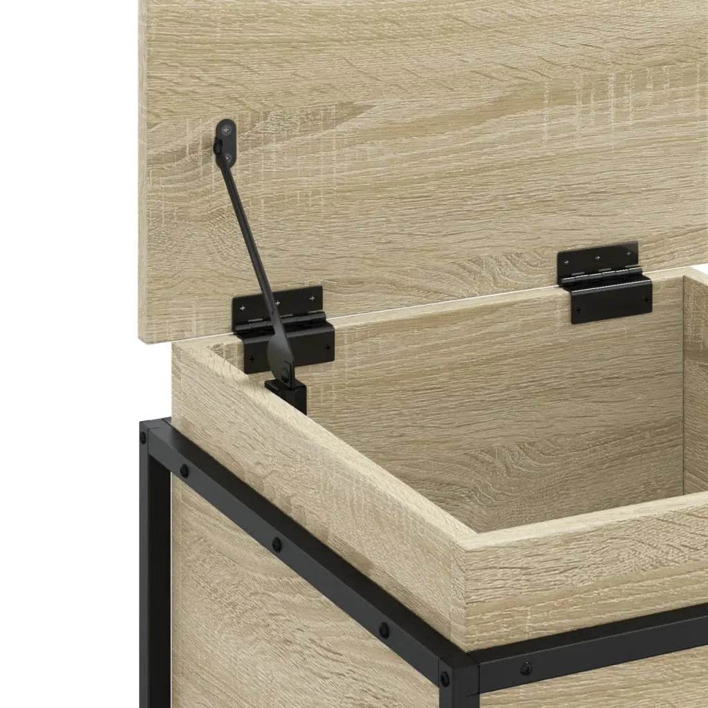 Storage Box with Lid Sonoma Oak 40x40x51.5 cm Engineered Wood